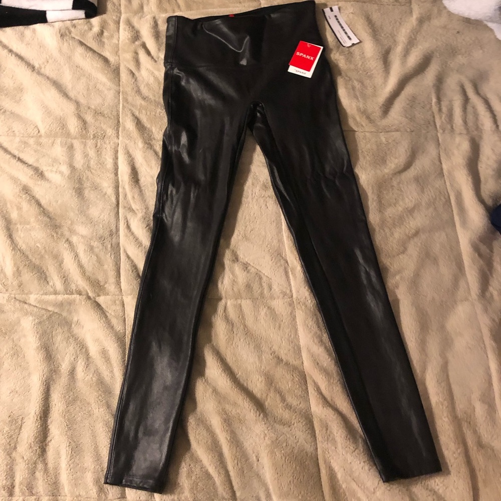 Spanx leather leggings
